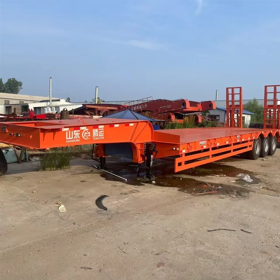 3axle 4axle स्टेनलेस स्टील फ्लैटबेड सेमी - ट्रेलर