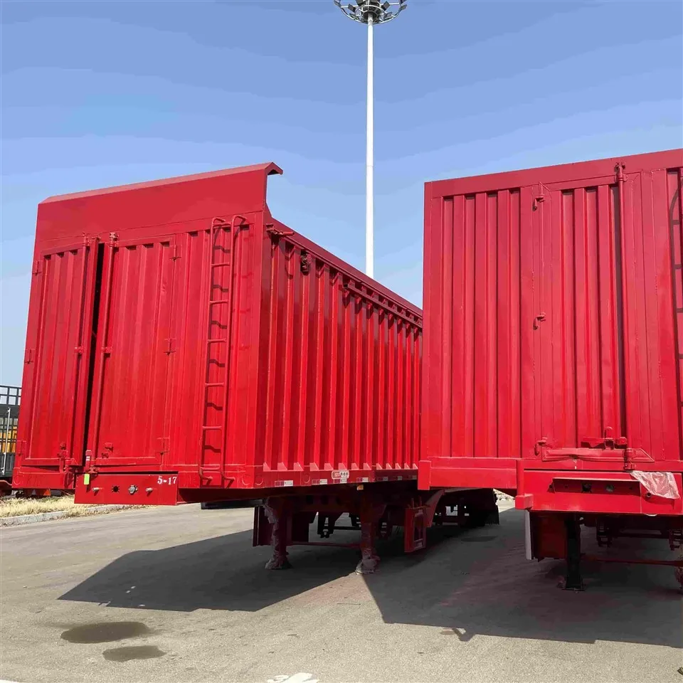 ट्रेलर वाहन 40 फीट 53 फीट संलग्न बॉक्स वैन प्रकार सेमी ट्रेलर